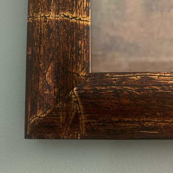 Vintage floral print in bronze frame - Picture 4 of 7